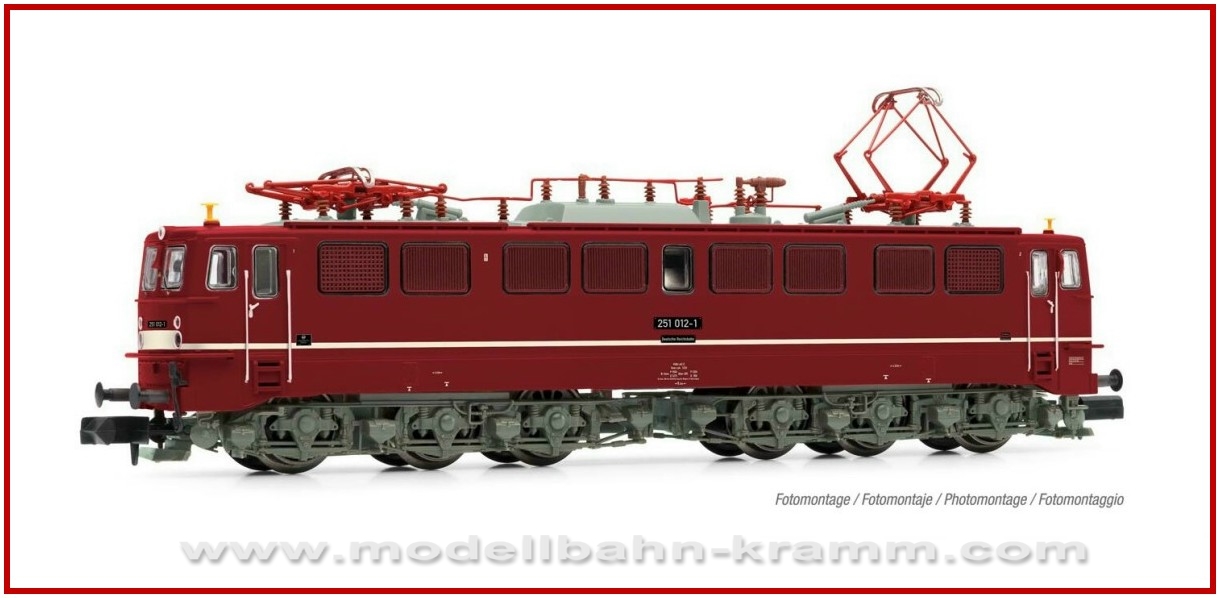 Arnold 2526D, EAN 5055286682254: DR, electric locomotive class 251, red livery with small decor lin
