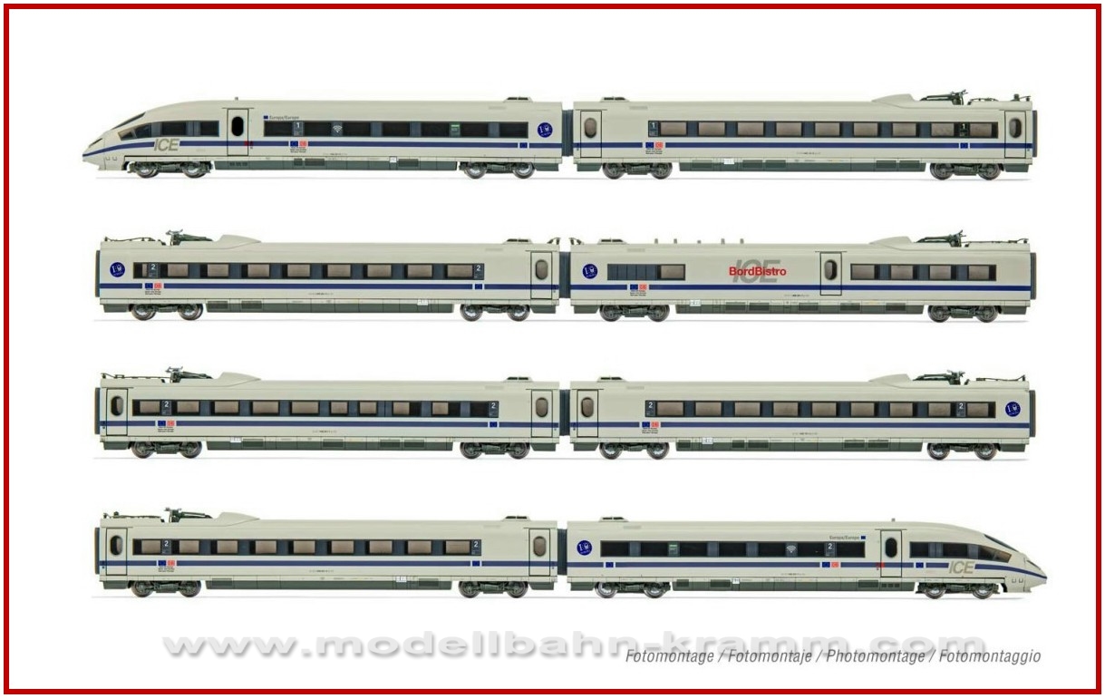 Arnold 2527S, EAN 5055286682278: DB AG, ICE 4601 Europa, white livery with blue stripe, period