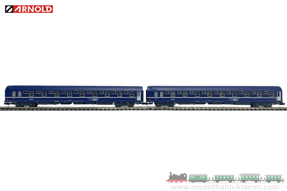 Arnold 4405, EAN 5055286701900: N Set T2 Schlafwagen 2-teilig SNCF