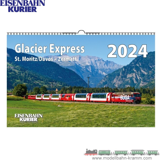 ModellbahnKramm EisenbahnKurier 5913 Glacier Express Kalender 2024