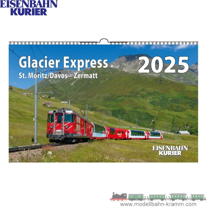 Eisenbahn-Kurier 5941, EAN 2000075672599: Glacier Express Kalender 2025