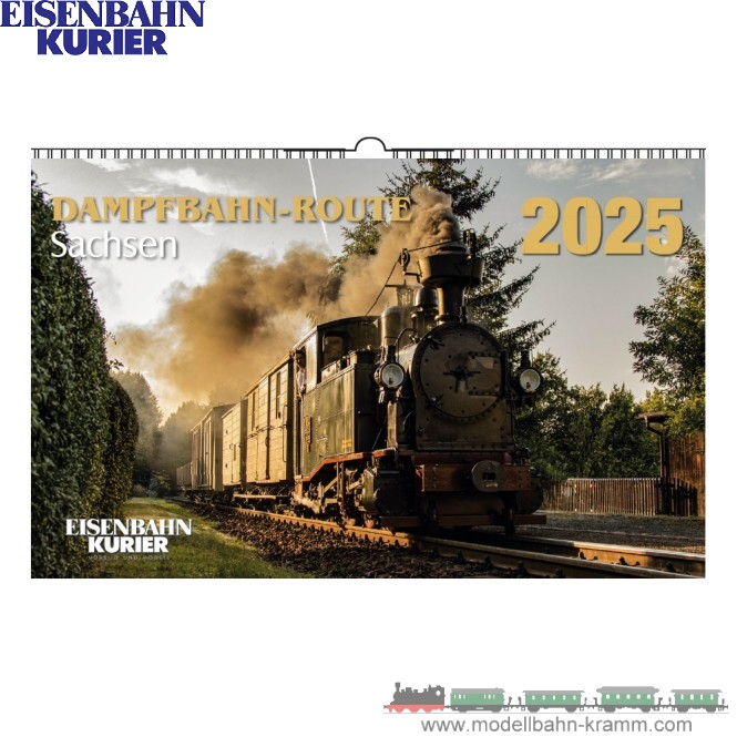 Eisenbahn-Kurier 5942, EAN 2000075672575: Dampfbahn-Route Kalender 2025