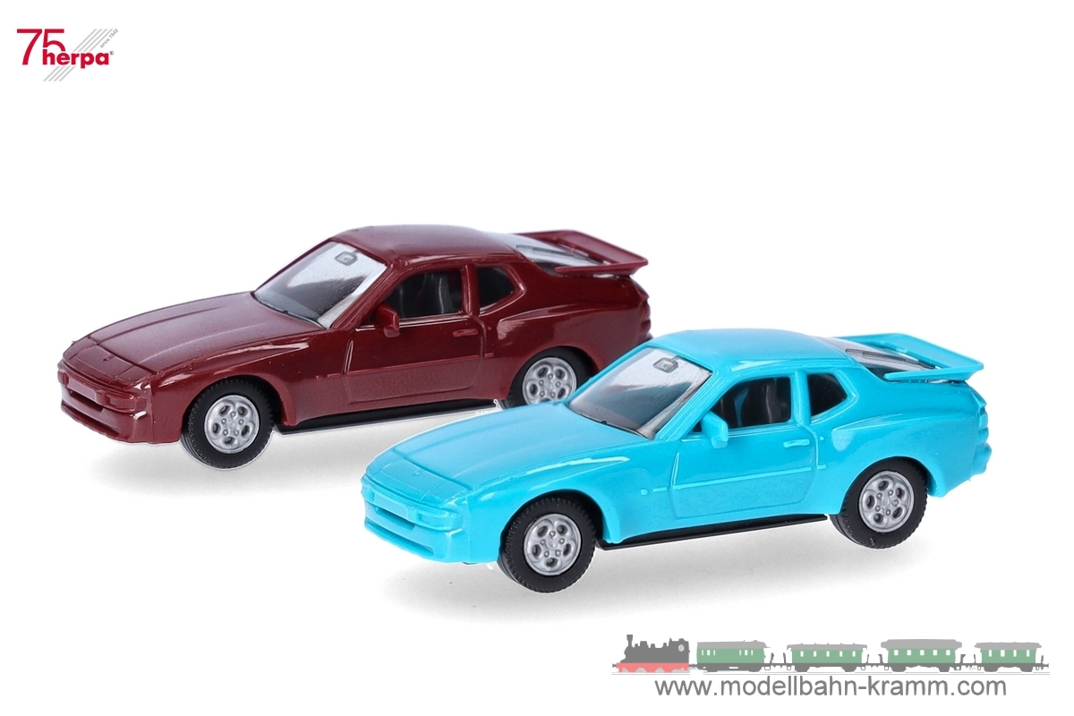 Herpa 012768-004, EAN 4013150353670: 1:87 Herpa MiniKit: Porsche 944, blau/rot