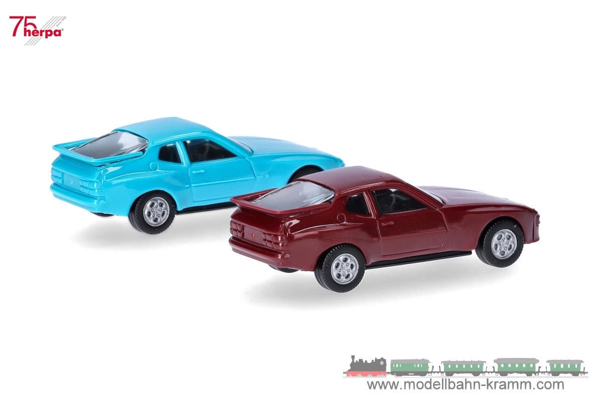 Herpa 012768-004, EAN 4013150353670: 1:87 Herpa MiniKit: Porsche 944, blau/rot