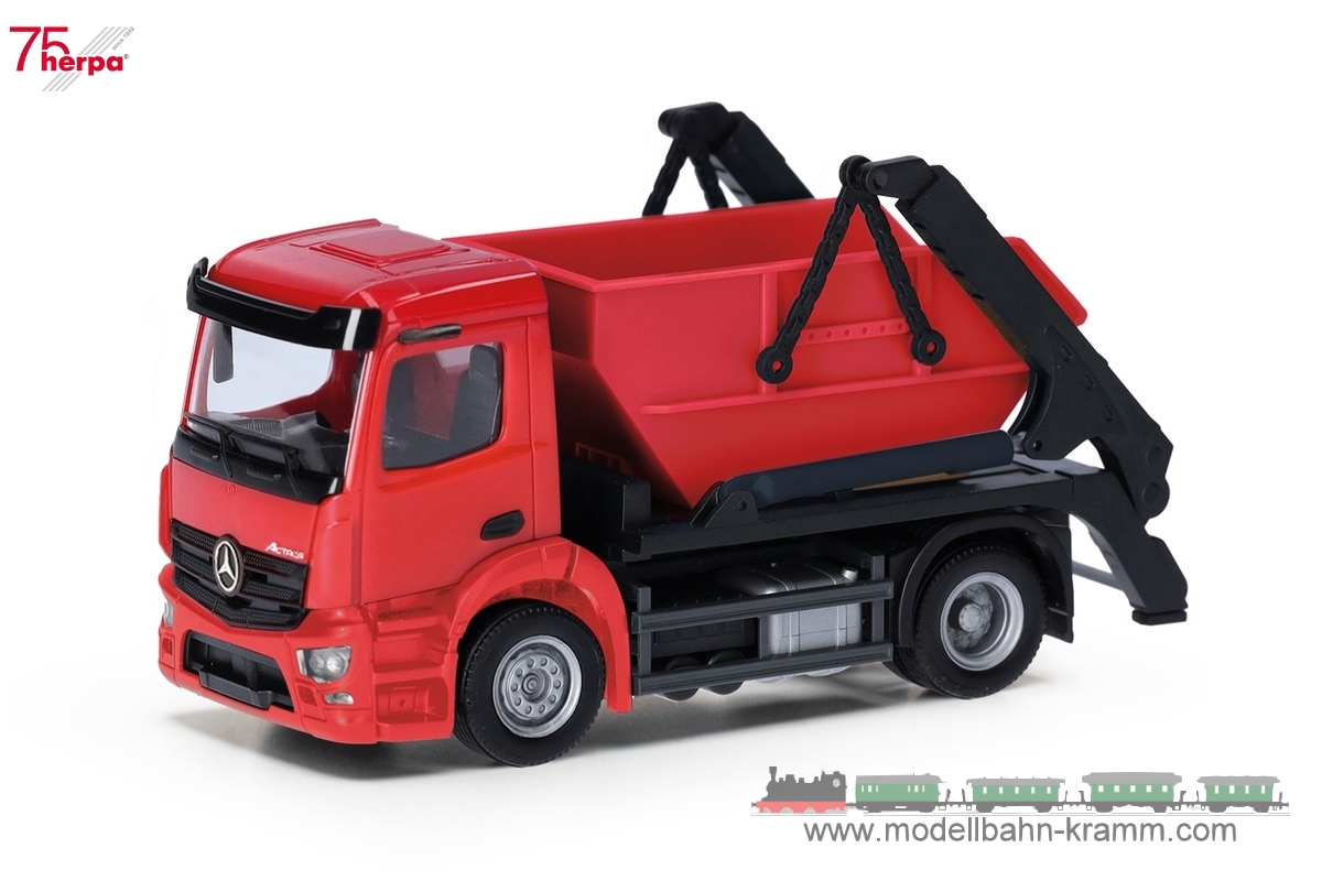 Herpa 013994, EAN 4013150013994: 1:87 Herpa MiniKit: Mercedes-Benz Actros S Absetzkipper AK12, rot