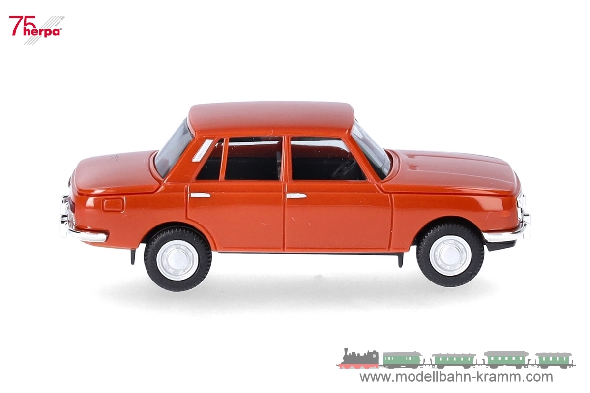 Herpa 022903-007, EAN 4013150352673: 1:87 Wartburg 353 ´66, orangebraun