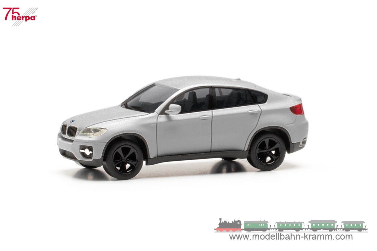 Herpa 024037-004, EAN 4013150353878: 1:87 BMW X6 (E71), titansilber matt