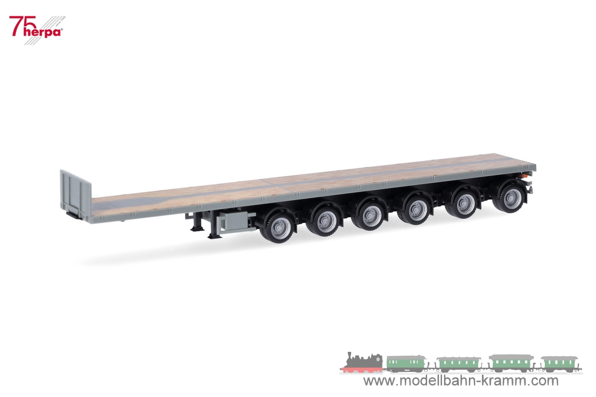 Herpa 076715-005, EAN 4013150353854: 1:87 Nooteboom Ballasttrailer 6achs, grau