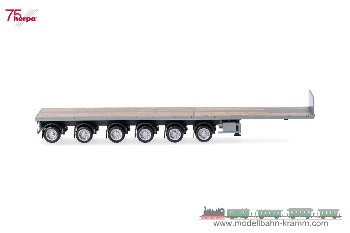 Herpa 076715-005, EAN 4013150353854: 1:87 Nooteboom Ballasttrailer 6achs, grau