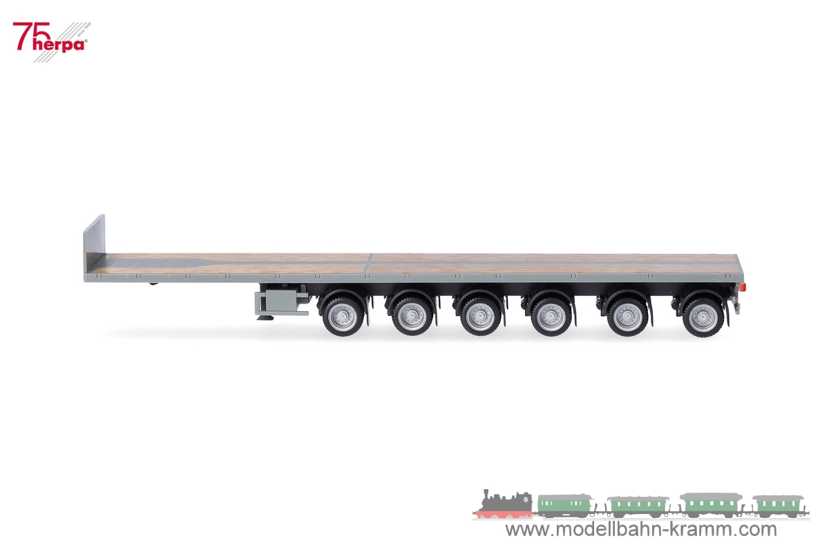 Herpa 076715-005, EAN 4013150353854: 1:87 Nooteboom Ballasttrailer 6achs, grau