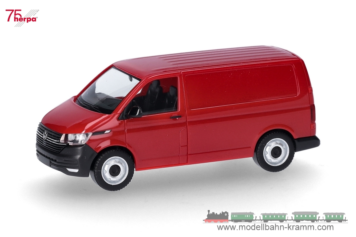 Herpa 096799-002, EAN 4013150352703: 1:87 Volkswagen (VW) T6.1 Kasten, kirschrot