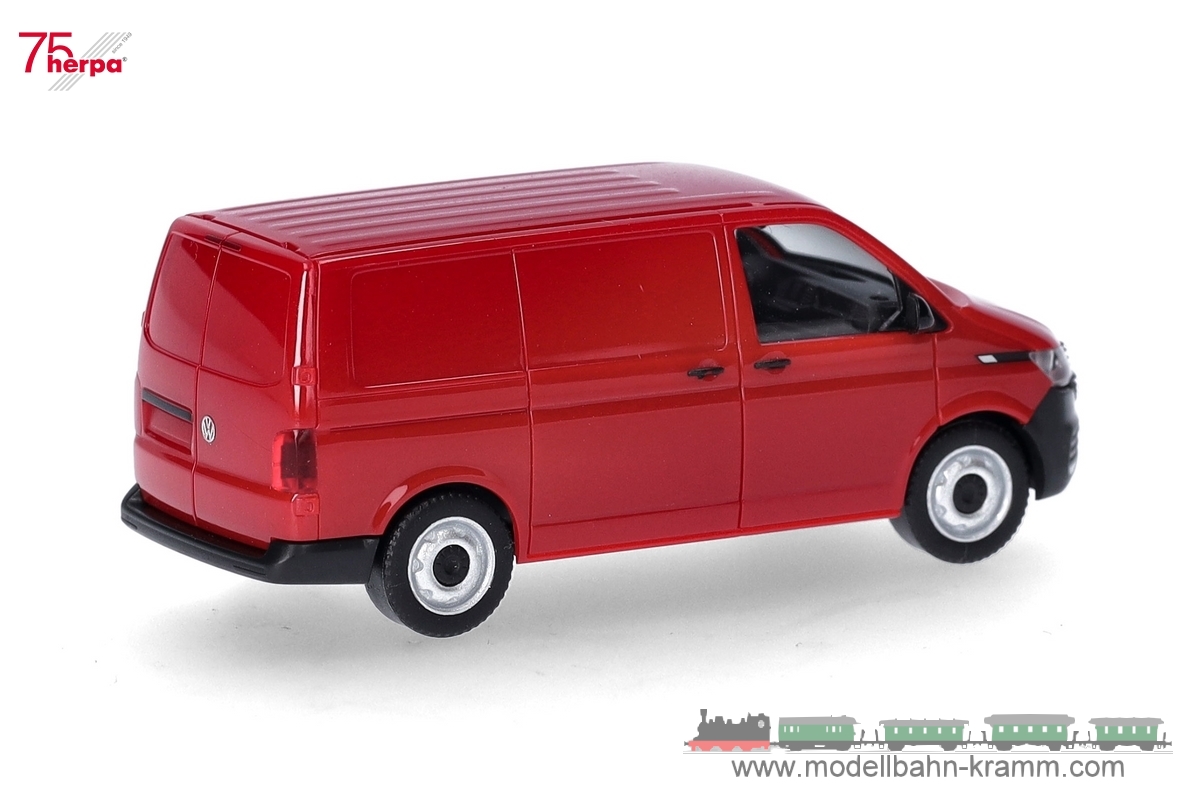 Herpa 096799-002, EAN 4013150352703: 1:87 Volkswagen (VW) T6.1 Kasten, kirschrot