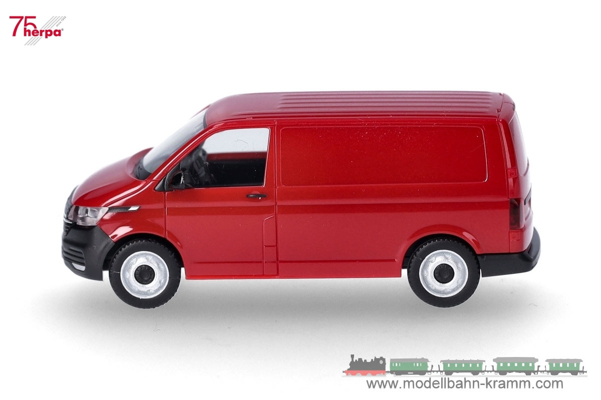 Herpa 096799-002, EAN 4013150352703: 1:87 Volkswagen (VW) T6.1 Kasten, kirschrot