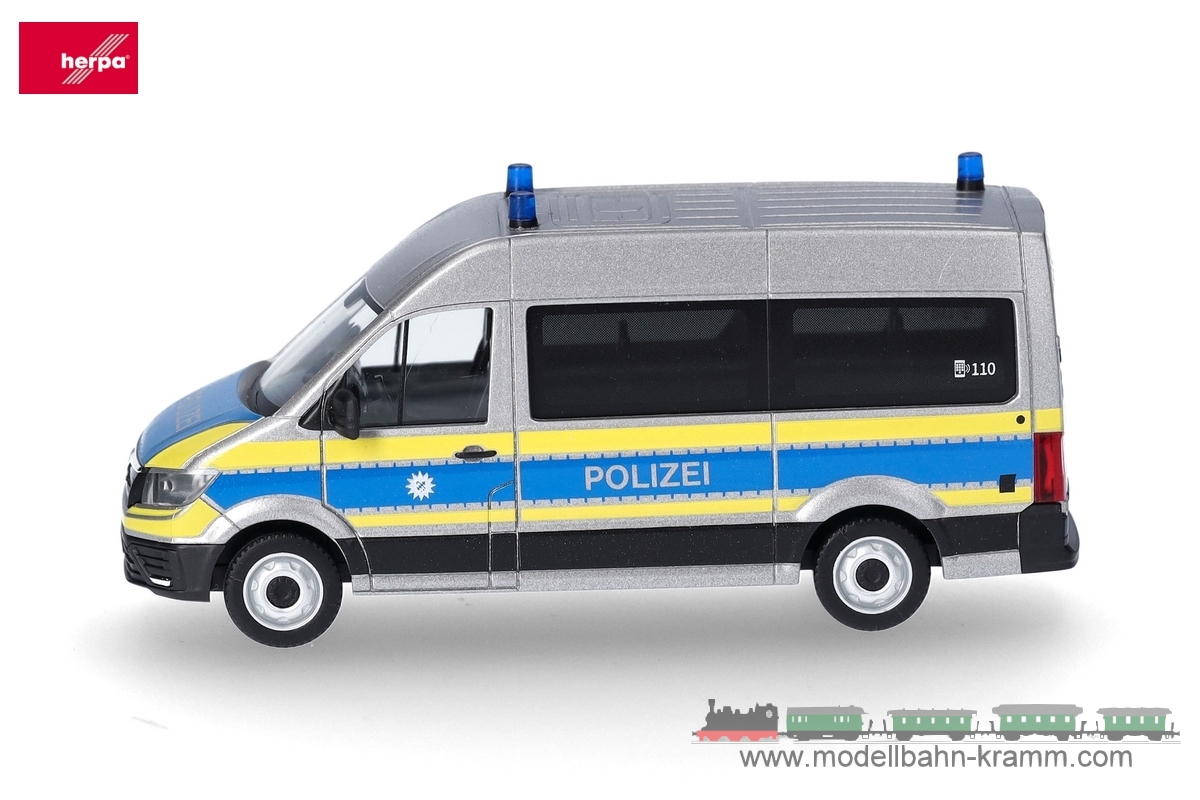 Herpa 097796, EAN 2000075618627: MAN TGE Bus Hochdach Polizei Bayern