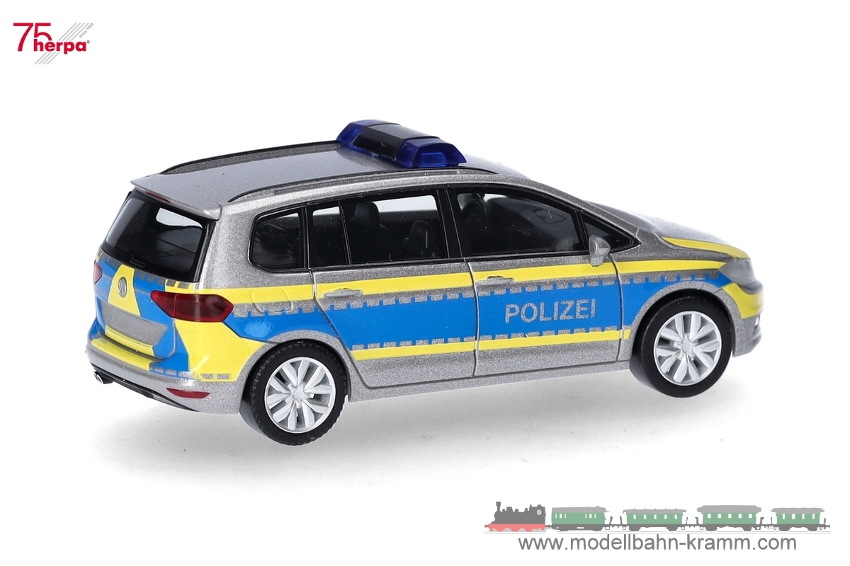 Herpa 097949, EAN 4013150097949: 1:87 Volkswagen (VW) Touran Polizei Hamburg