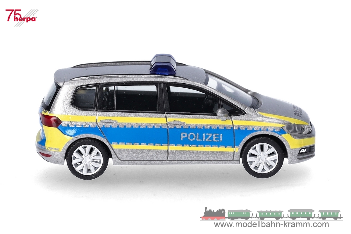 Herpa 097949, EAN 4013150097949: 1:87 Volkswagen (VW) Touran Polizei Hamburg