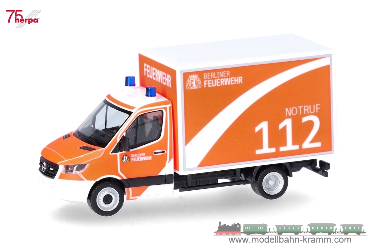 Herpa 097956, EAN 4013150097956: 1:87 Mercedes-Benz Sprinter ´18 Koffer Berliner Feuerwehr