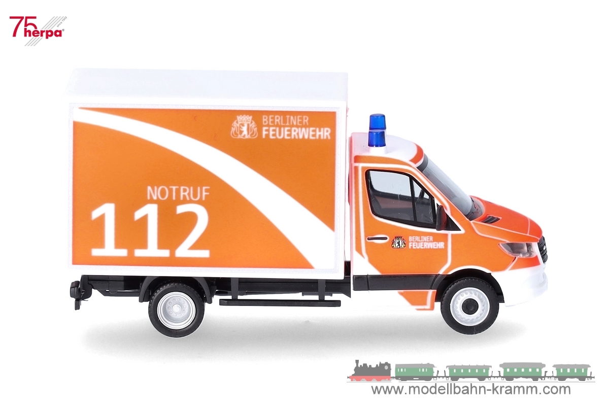 Herpa 097956, EAN 4013150097956: 1:87 Mercedes-Benz Sprinter ´18 Koffer Berliner Feuerwehr