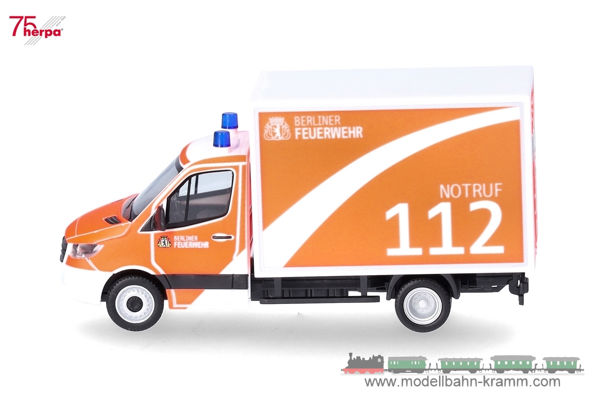 Herpa 097956, EAN 4013150097956: 1:87 Mercedes-Benz Sprinter ´18 Koffer Berliner Feuerwehr