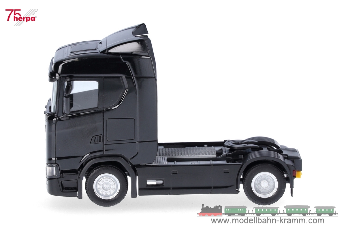 Herpa 310192-002, EAN 4013150353960: 1:87 Scania CS 20 ND Zugmaschine, schwarz