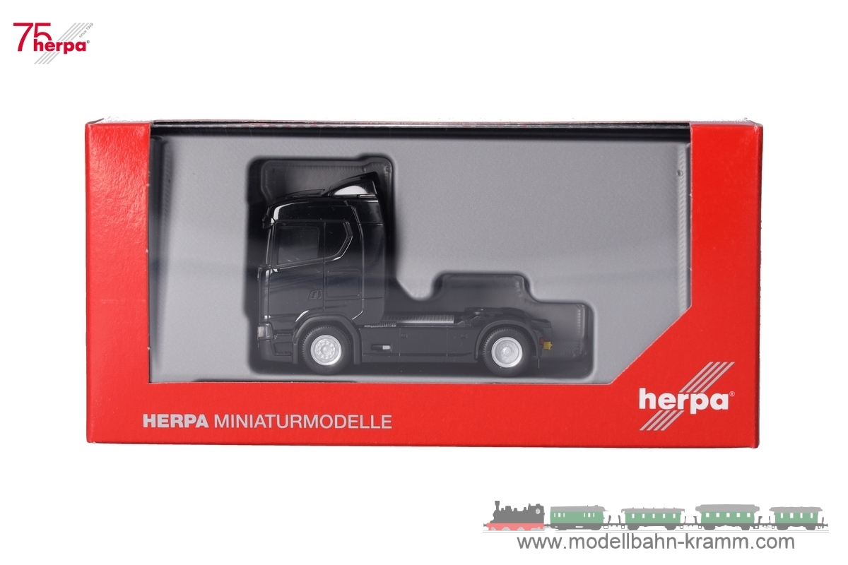 Herpa 310192-002, EAN 4013150353960: 1:87 Scania CS 20 ND Zugmaschine, schwarz