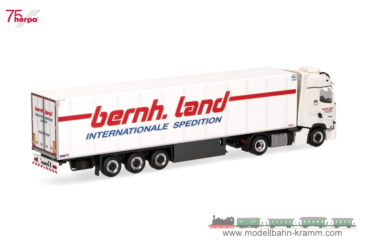 Herpa 317795, EAN 4013150317795: 1:87 Renault T facelift Kühlkoffer-Sattelzug Bernhard Land (Niedersachsen/Eystrup)