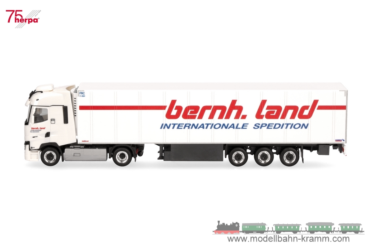 Herpa 317795, EAN 4013150317795: 1:87 Renault T facelift Kühlkoffer-Sattelzug Bernhard Land (Niedersachsen/Eystrup)