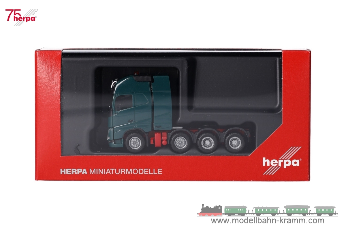 Herpa 317993, EAN 4013150317993: 1:87 Volvo FH 16 GL XL 2020 Schwerlastzugmaschine, blaugrün