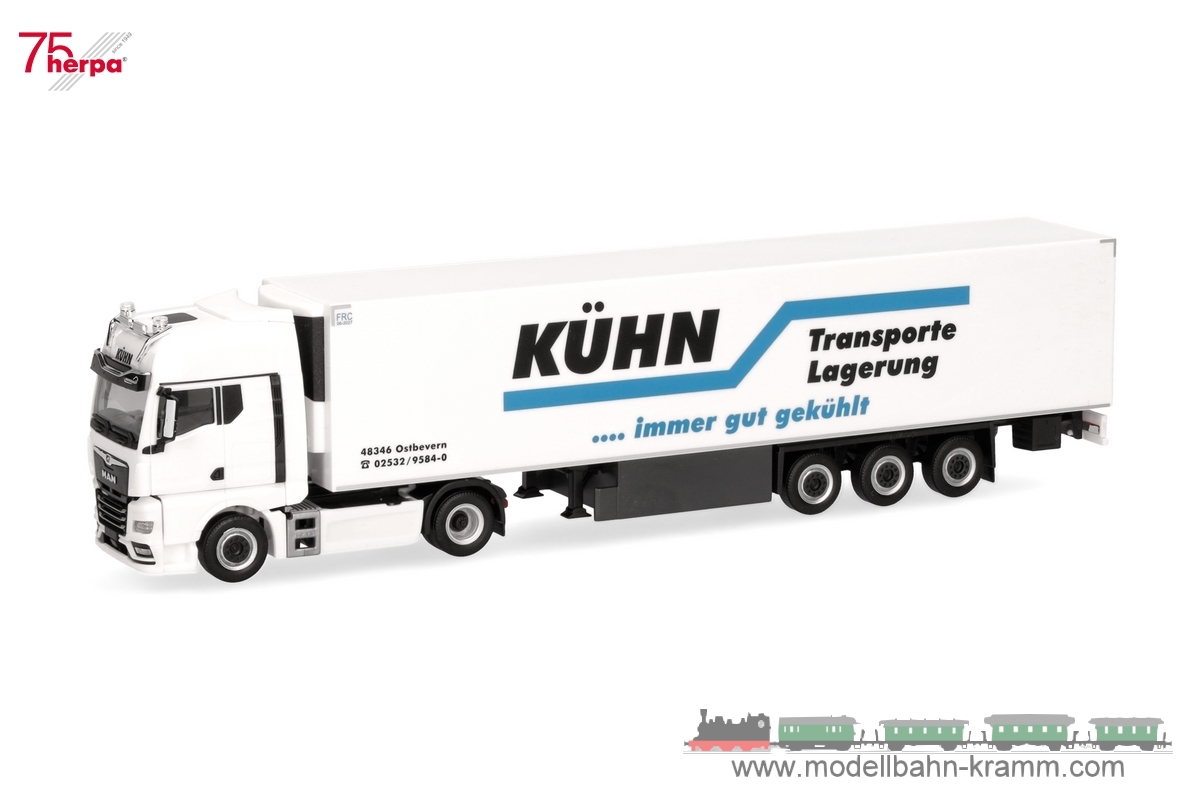 Herpa 318020, EAN 4013150318020: 1:87 MAN TGX GX Kühlkoffer-Sattelzug Kühn Kühltransporte (Nordrhein-Westfalen/Ostbevern)