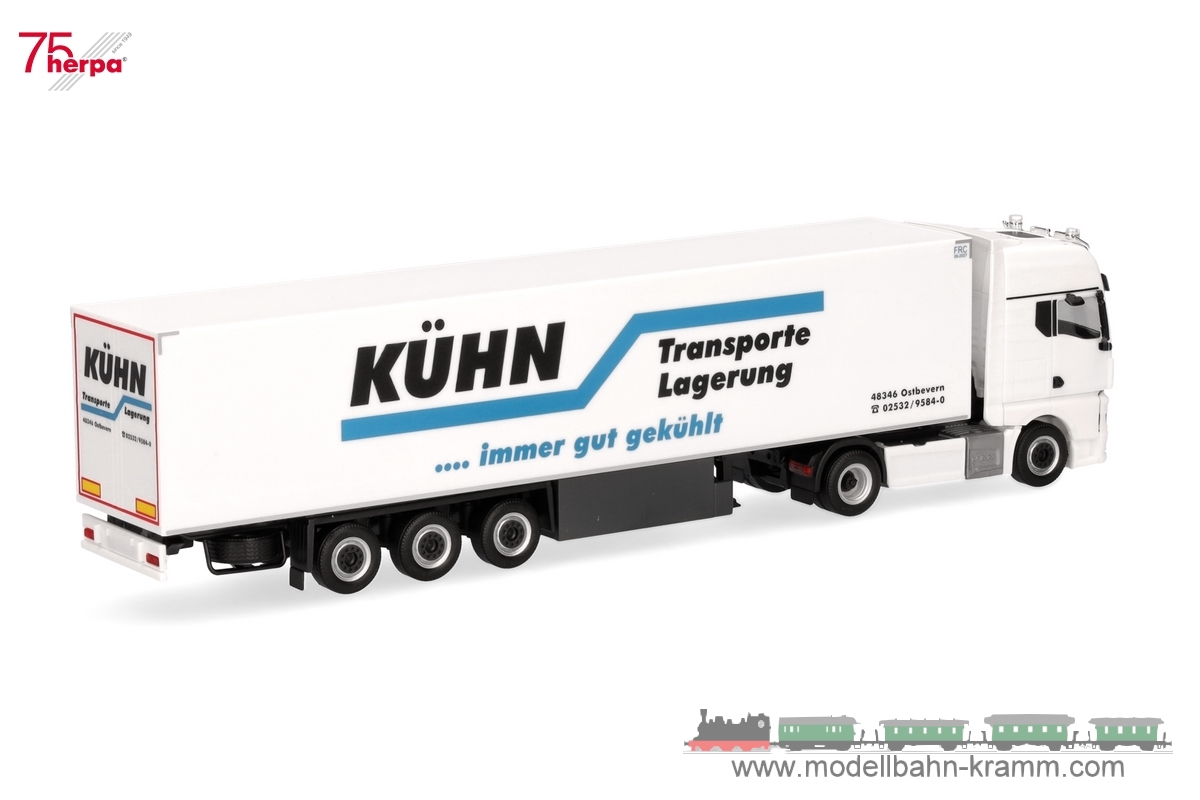 Herpa 318020, EAN 4013150318020: 1:87 MAN TGX GX Kühlkoffer-Sattelzug Kühn Kühltransporte (Nordrhein-Westfalen/Ostbevern)