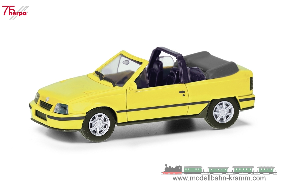 Herpa 421027, EAN 4013150421027: 1:87 Opel Kadett E Gsi Cabrio, Jamaicagelb