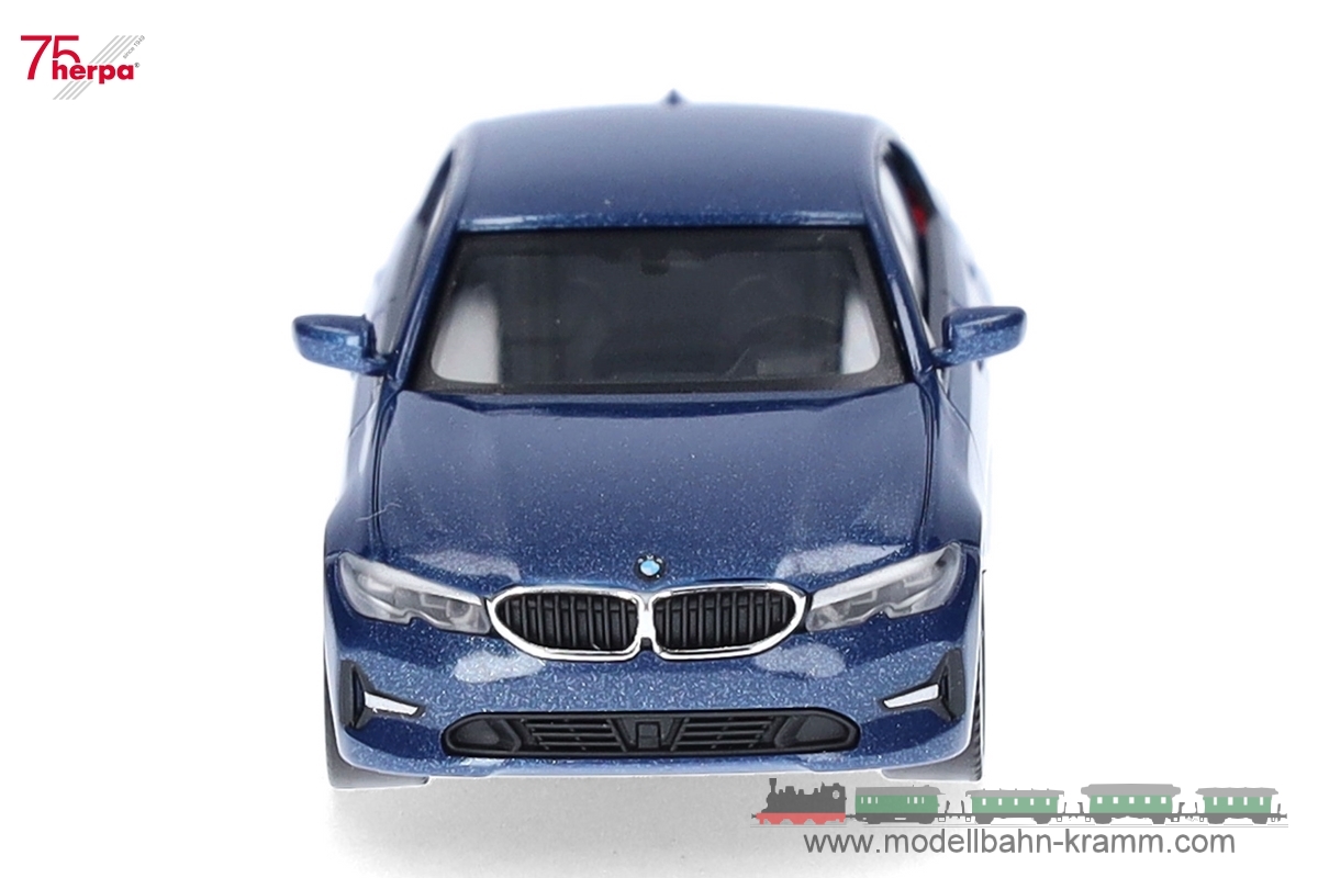 Herpa 430791-004, EAN 4013150353908: 1:87 BMW 3er Limousine (G20), portimao blau