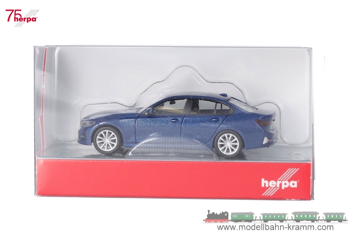 Herpa 430791-004, EAN 4013150353908: 1:87 BMW 3er Limousine (G20), portimao blau