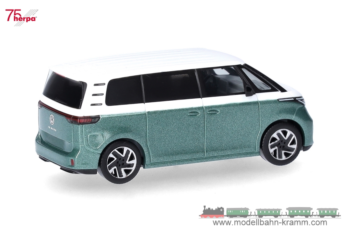 Herpa 431132, EAN 4013150431132: 1:87 VW ID. Buzz zweifarbig, Candy Weiß Bay Leaf Green Metallic