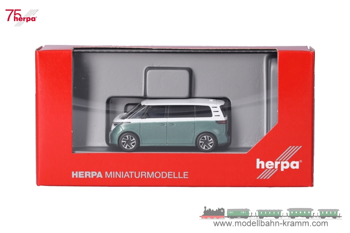 Herpa 431132, EAN 4013150431132: 1:87 VW ID. Buzz zweifarbig, Candy Weiß Bay Leaf Green Metallic