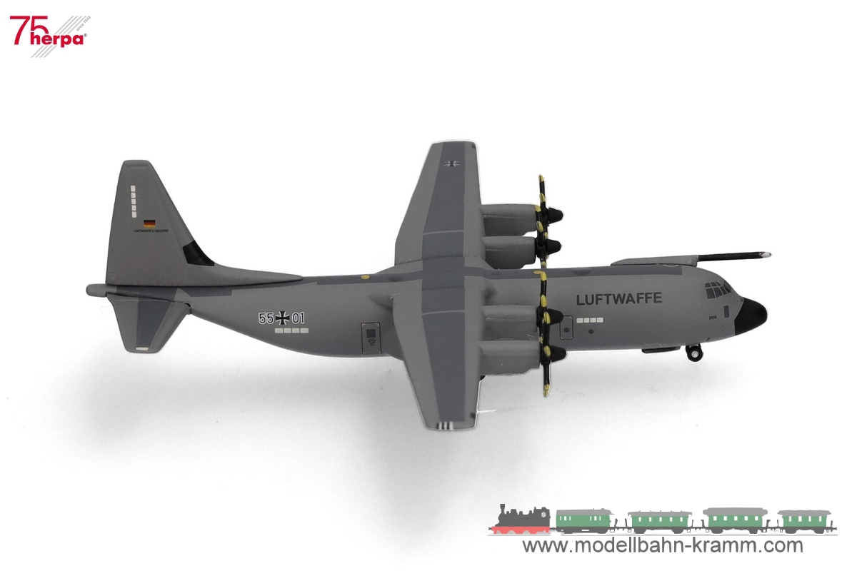 Herpa 537438, EAN 2000075571137: 1:500 Luftwaffe C-130J-30 Super Hercules - Binational Air Transport Squadron