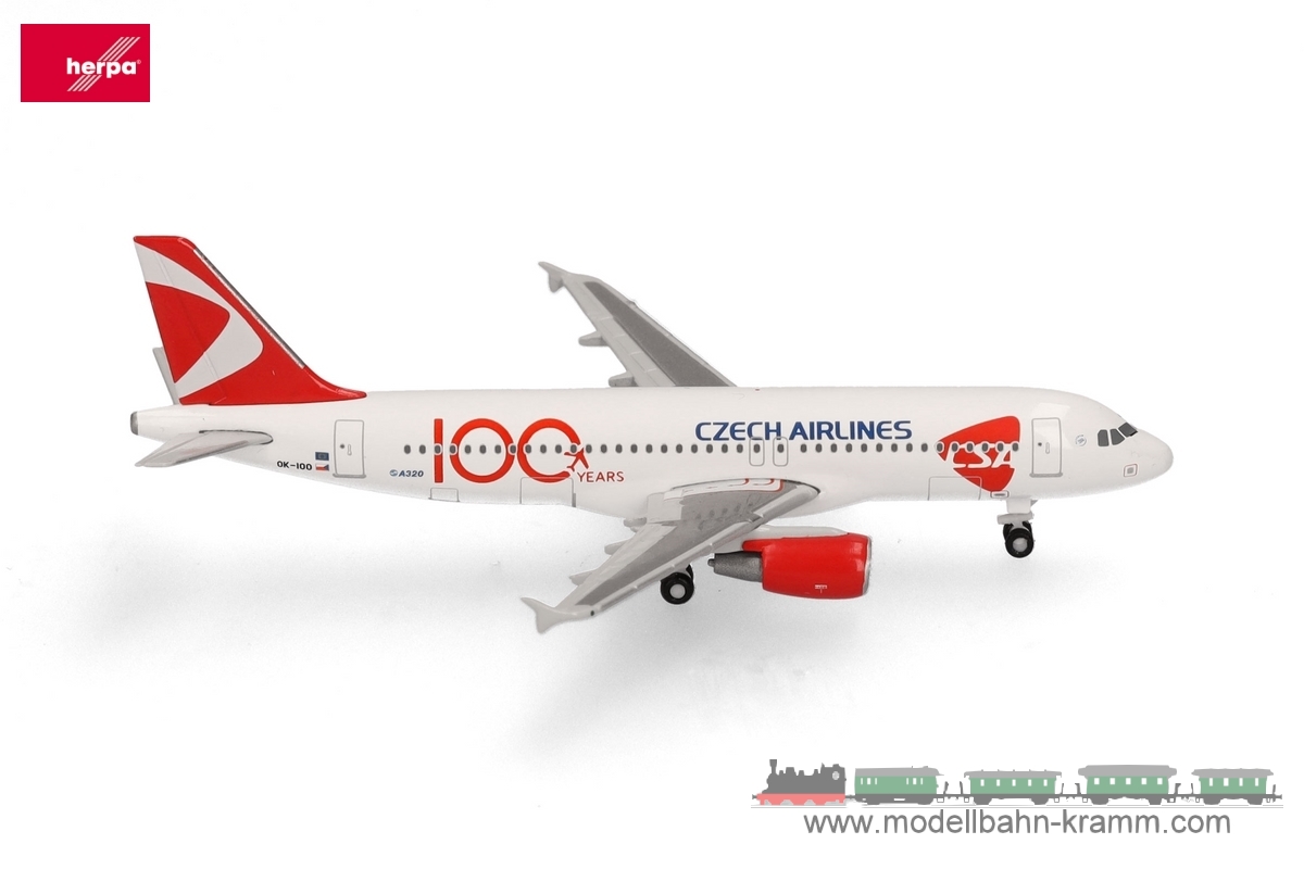 Herpa 537667, EAN 2000075619358: CSA Czech Airlines Airbus A320 100 Years