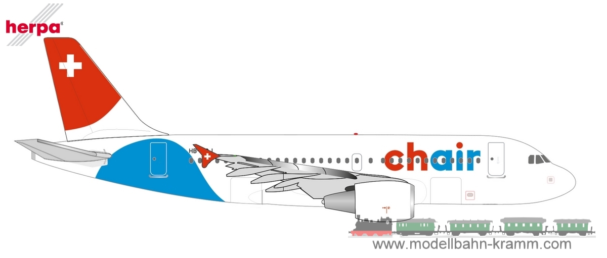 Herpa 537926, EAN 4013150537926: Airbus A319 Chair Airlines