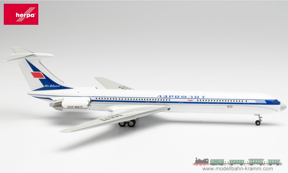 Modellbahn-Kramm: Herpa 571524 1:200 Aeroflot Ilyushin IL-62M - Le