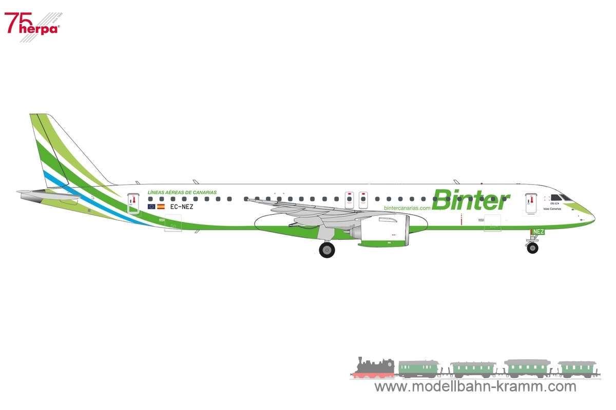 Herpa 573009, EAN 4013150573009: 1:200 Binter Canarias Embraer E195-E2 - “Islas Canarias” - EC-NEZ