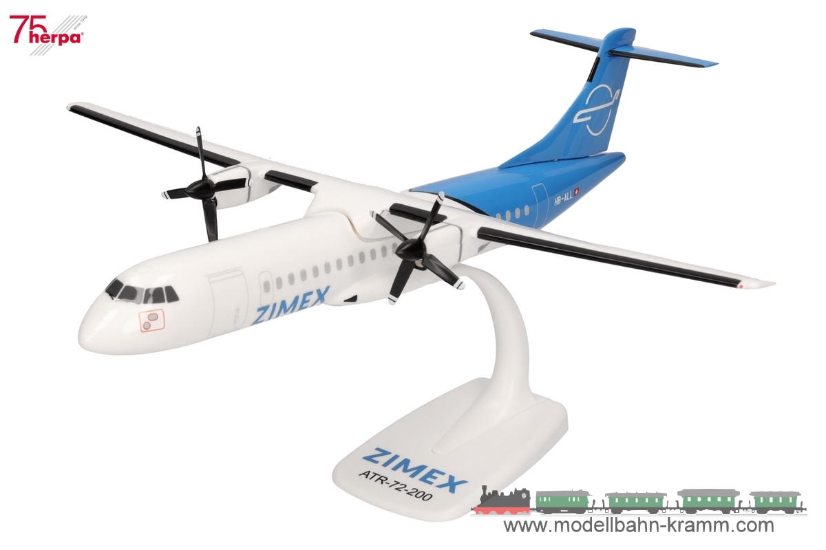 Herpa 614177, EAN 2000075619525: Zimex Aviation ATR-72-200F HB-ALL