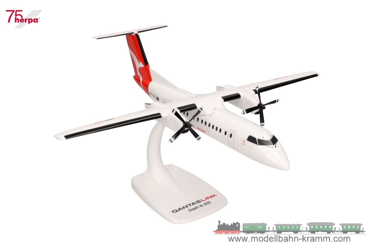 Herpa 614221, EAN 4013150614221: 1:100 QantasLink DHC-8-300 – VH-TQZ “Bundaberg”