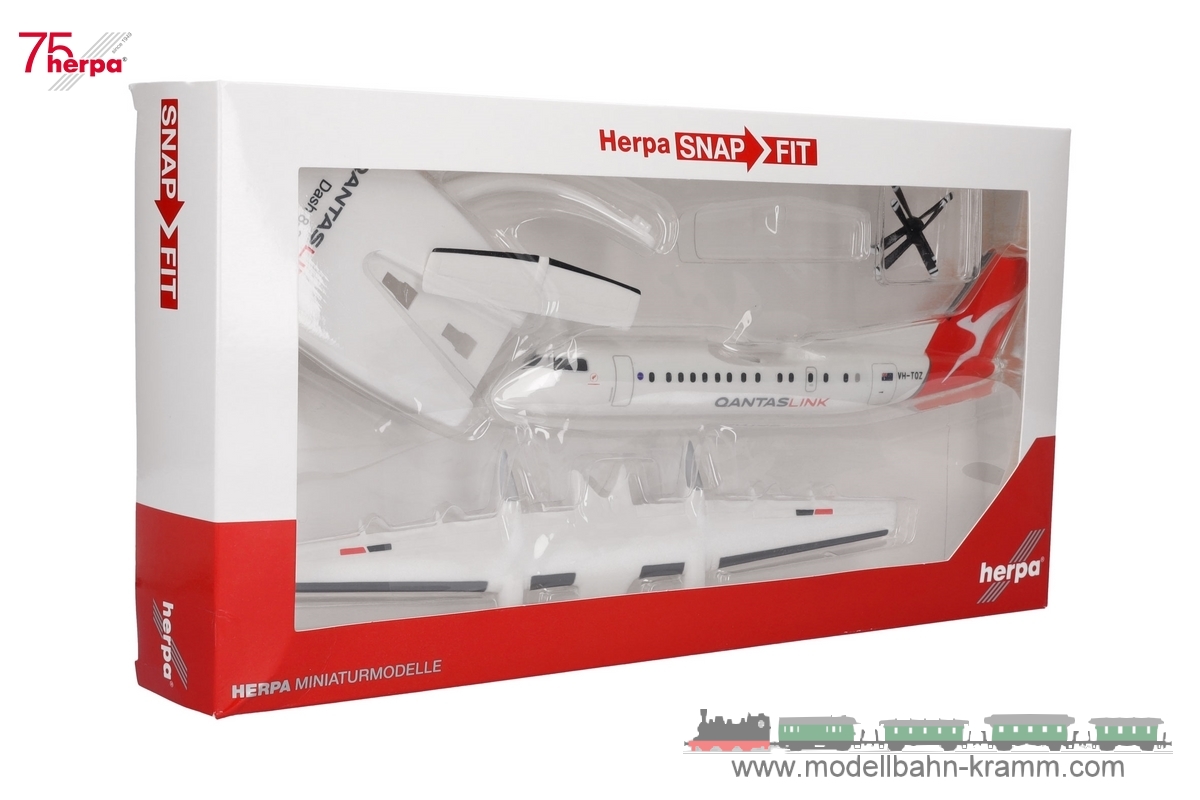 Herpa 614221, EAN 4013150614221: 1:100 QantasLink DHC-8-300 – VH-TQZ “Bundaberg”