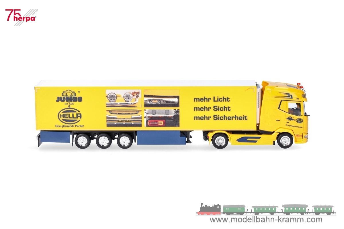 Herpa 956932, EAN 4013150956932: DAF XG+ Kühlkoffer-Sattelzug Heide-Logistik/Hella