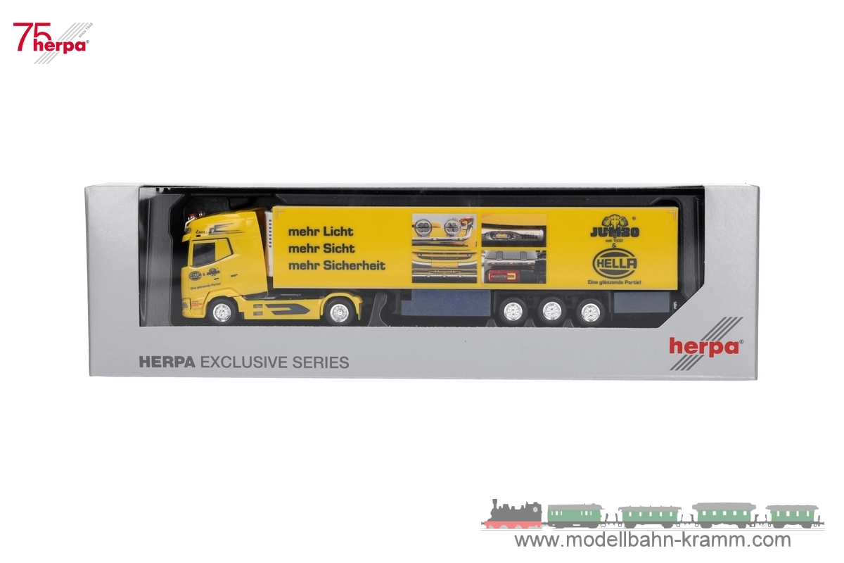 Herpa 956932, EAN 4013150956932: DAF XG+ Kühlkoffer-Sattelzug Heide-Logistik/Hella