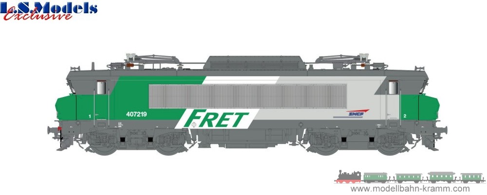 L.S. Models 11702, EAN 2000075679802: H0 AC digital E-Lok BB 407219 SNCF FRET