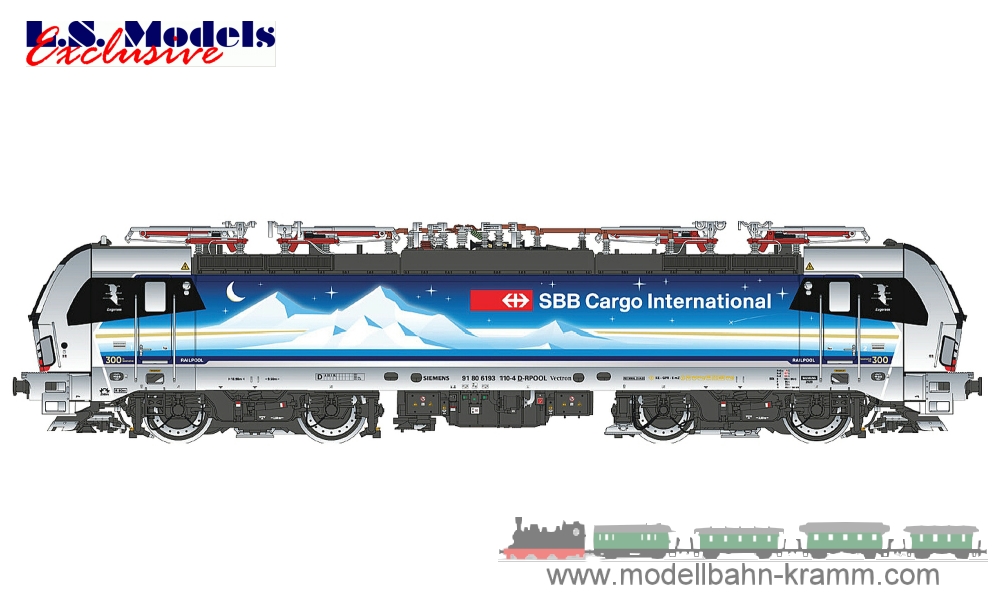 L.S. Models 16062DC, EAN 2000075718174: H0 DC E-Lok BR193 Vectron Goldpiercer SBB