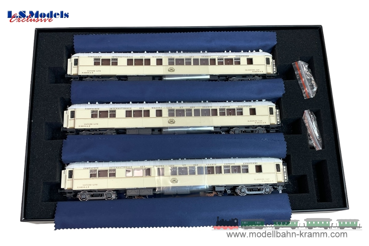 L.S. Models 49139, EAN 2000003595884: H0 Set 3x Schlafwagen Epoche II Ägypten 1928 CIWL