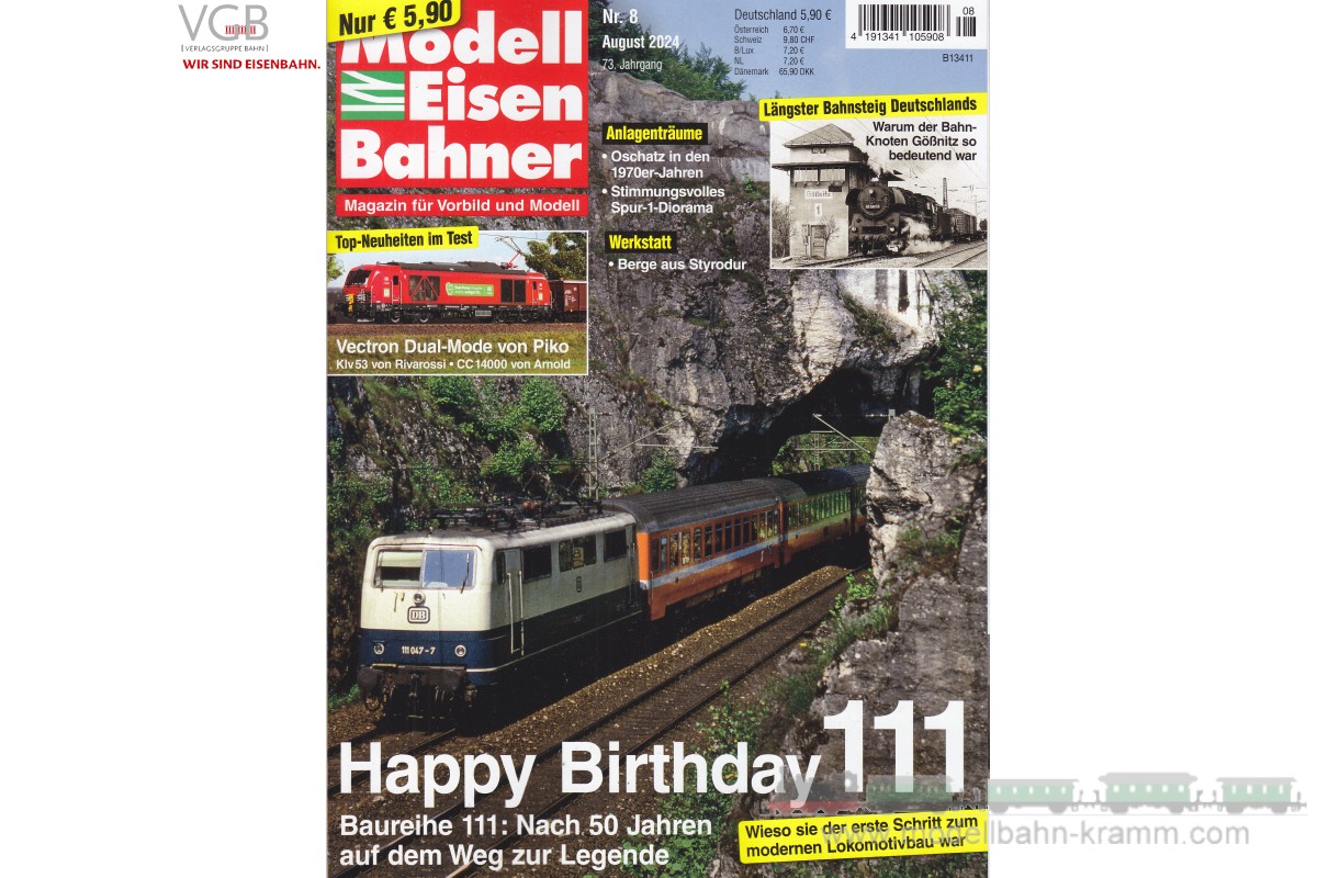 VGB Verlagsgruppe Bahn 655.24.1008, EAN 2000075578655: Modell Eisenbahner 08/2024