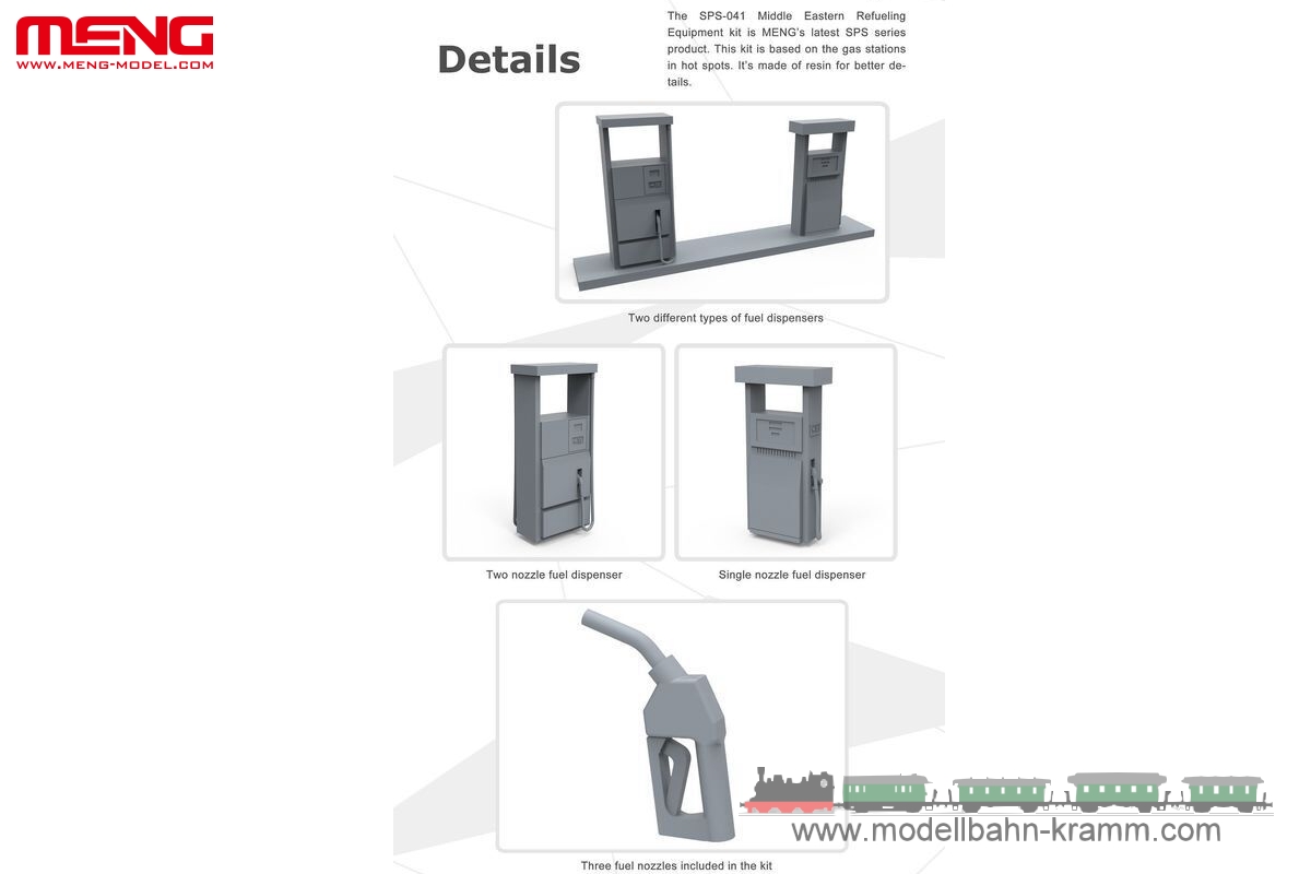 Meng Model SPS-041, EAN 4897038551385: 1:35 Tankstelle mittlerer Osten (Resin)